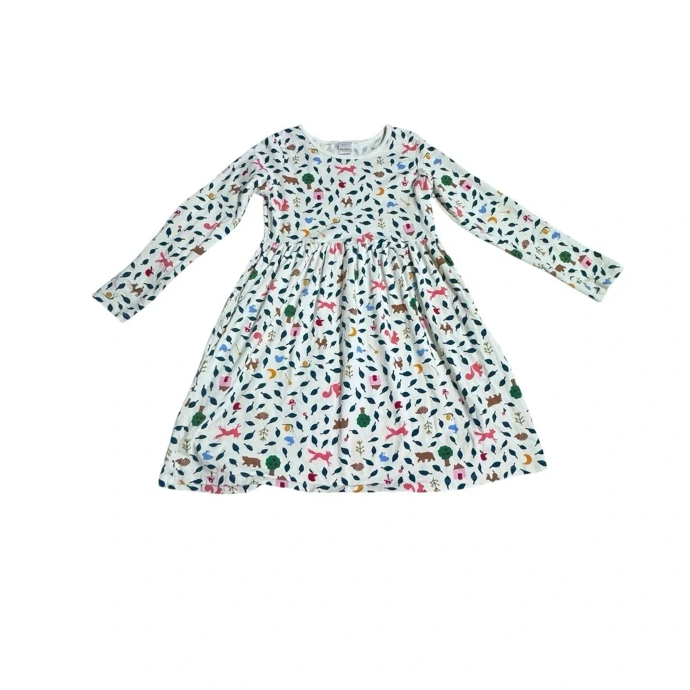 Hanna Andersson Fox and Leaf Print Dress - Picture 1 of 7